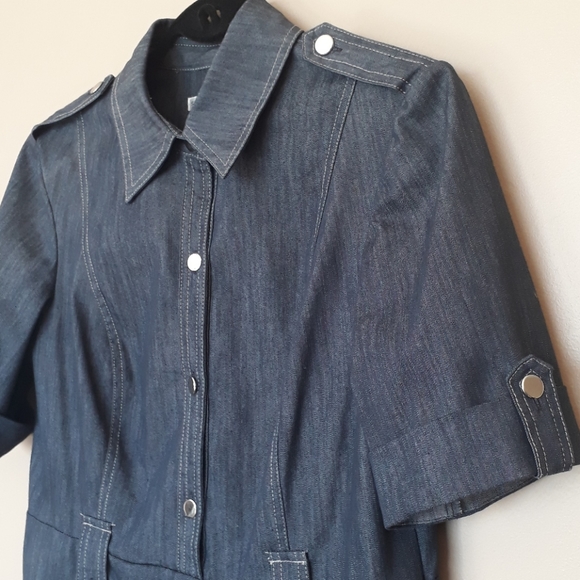 Sandra Darren Women's Size 12 Blue Denim Dress - Picture 4 of 6